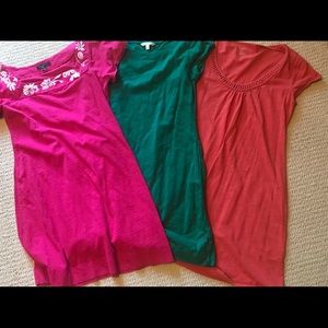 Three Banana Republic t-shirt dresses, Size M.